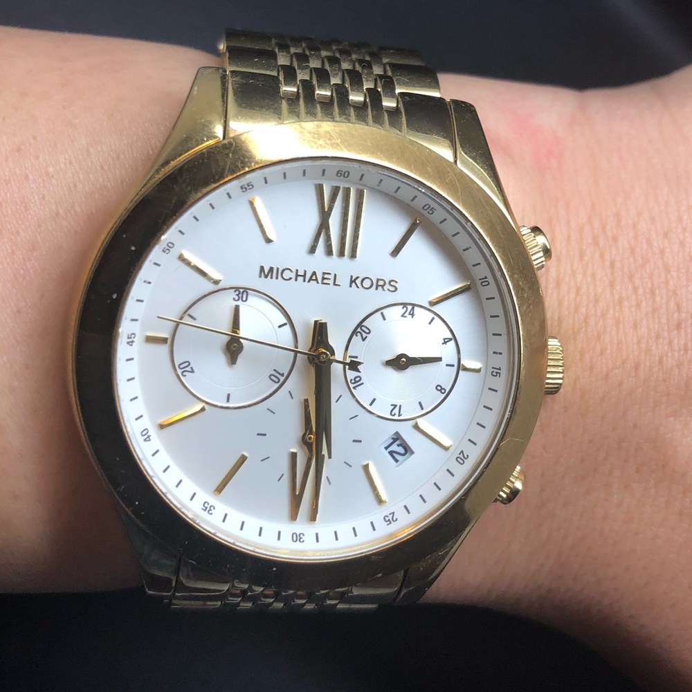 Michael Kors gold tone Brookton watch